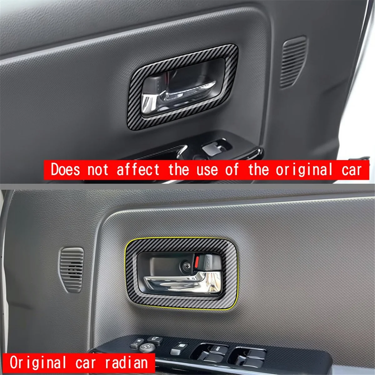 Автомобильная внутренняя дверная ручка из углеродного волокна крышка для Suzuki