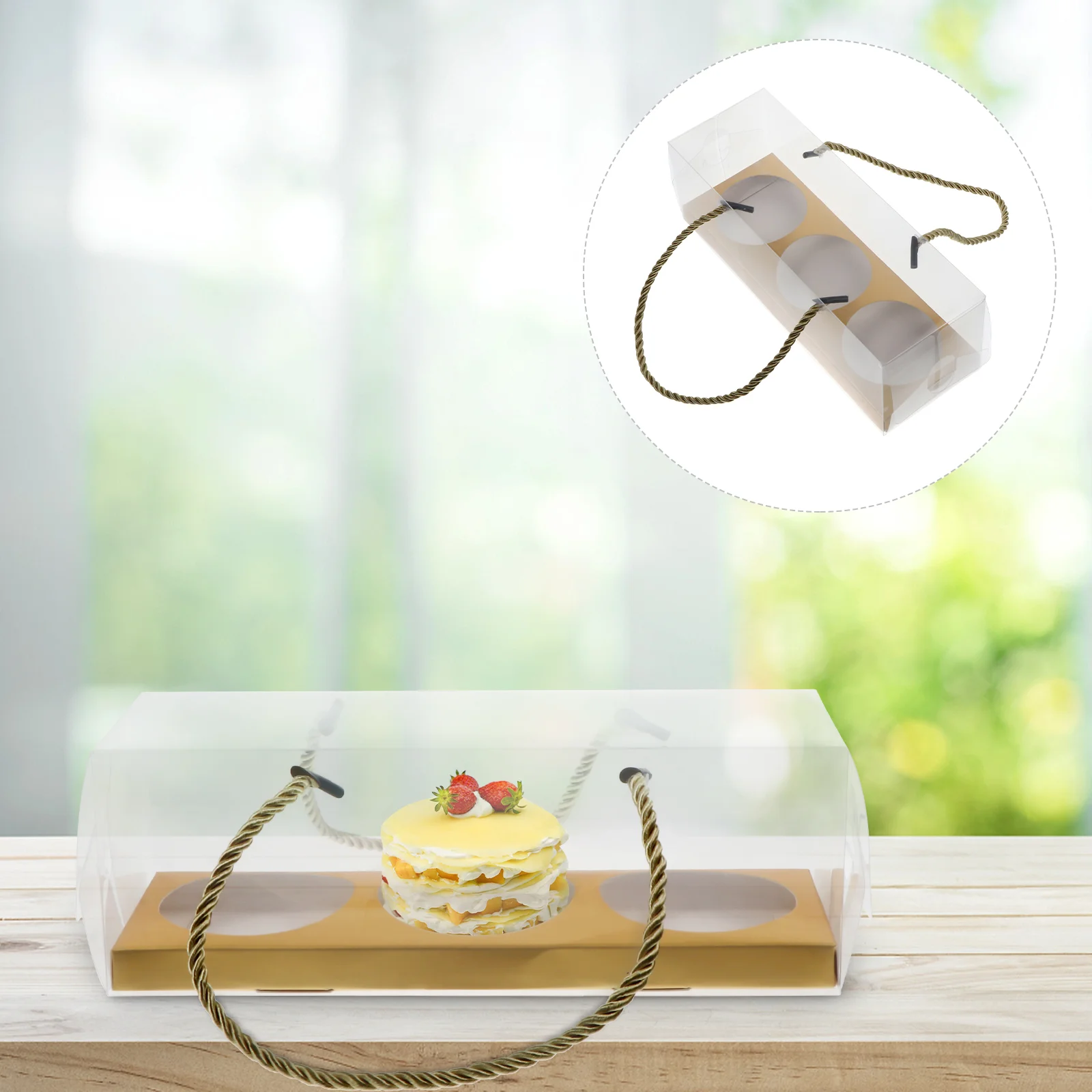 

10 Pcs Packing Box Rectangular Cake Carrier Cake Container Moon Cake Cupcake Cake Carrier Paper Bakery Takeout Box Bride