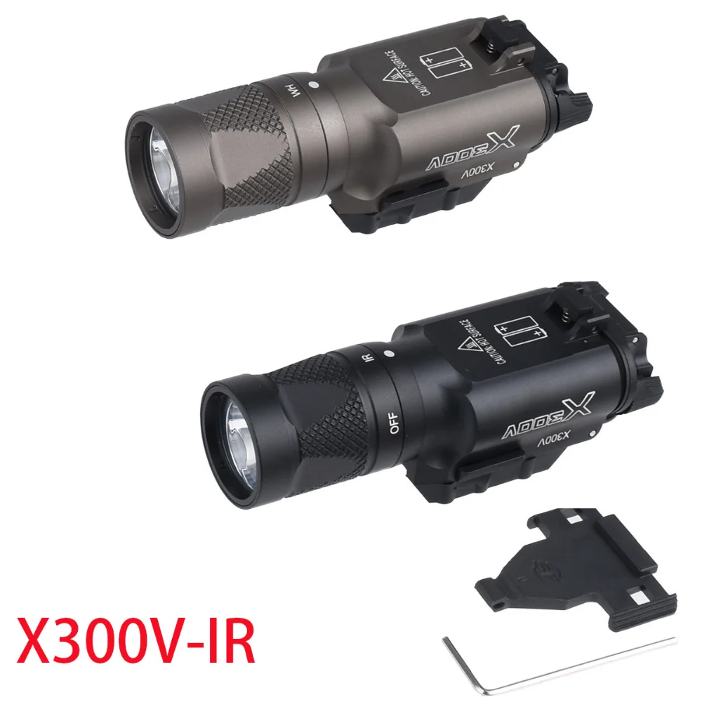 Фото Тактический светодиодный фонарь X300V X300V-IR для крепления под оружие, с функцией стробоскопа, яркий свет, для охоты, стрельбы, EDC, портативный, для экстренных ситуаций, ночного использования №1
