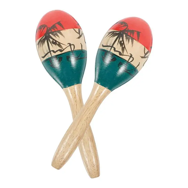 

Professional Maracas Wood Rumba Shakers Rattle Hand Percussion Instrument 2pcs Colorful Hand Percussion Of Sand Of The Hammer