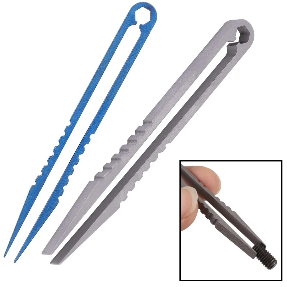 

Titanium Tweezer Mini Precision Tweezers Clamp Pick Up Clamping Clip Fish Bone Grab Splinter Plier Pocket Maintenance Tool