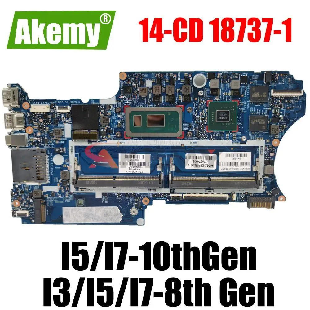 

L36452-001 L36452-601 18737-1 mainboard For HP PAVILION X360 14-CD 14M-CD 14m-cd0000 Laptop Motherboard I3 I5 I7 CPU MX130 2GB