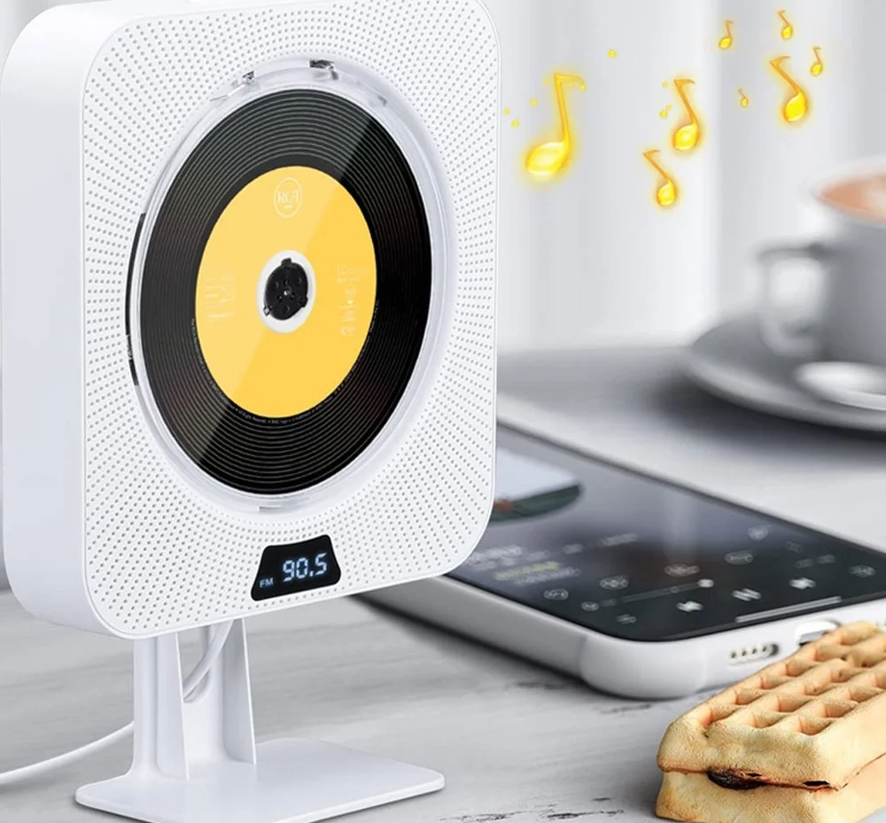 

Onvian Portable CD Player With Bluetooth Wall Mountable CD Music Player With IR Remote Control Wall CD Player With Speaker