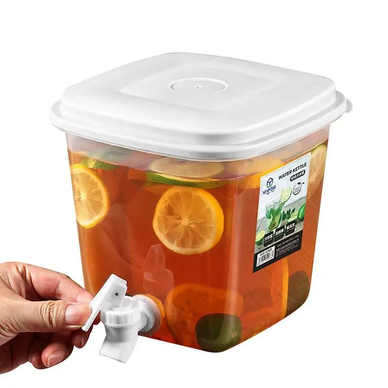 5L Summer Ice Water Dispenser Cold Kettle With Faucet Tap Refrigerator Fruit Teapot Lemon Bottle Kettle Soak Fridge Storage Box