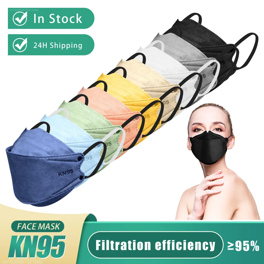 

Маска для взрослых KN95 FFP2, 4 слоя, дышащая FFP2mask, FPP2 España Fish