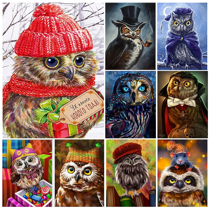 

5D DIY animal diamond painting cute owl diamond embroidery mosaic rhinestone picture home decoration exquisite gifts