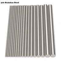 1pcs 316 ss 6mm 8mm 10mm 12 16 20 mm od linear shaft cylinder rail chrome plated round rod optical axis for cnc 3d printer parts