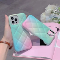 personality suitable for iphone 12promax mobile phone case apple 13pro 11 lattice candy color gradient mobile phone case