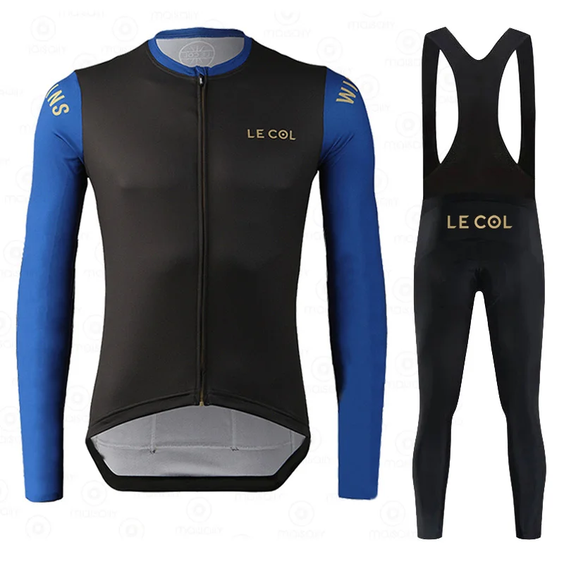

2023 Spring Autumn Cycling Set New LE COL Maillot Ciclismo Jersey Men Long Sleeve Cycling clothing High Quality Cycling Shirt