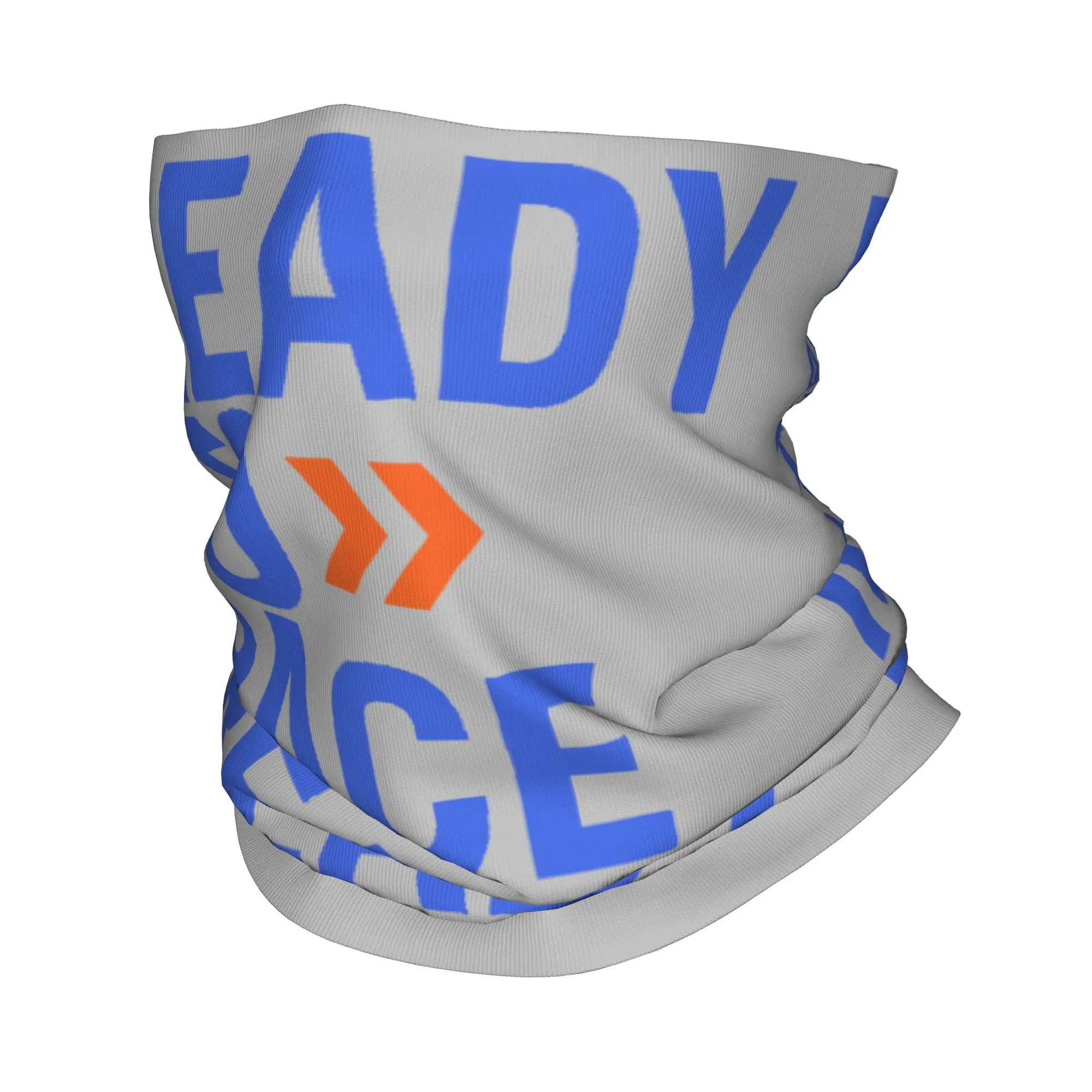 Custom Blue Ready To Race Bandana Neck Gaiter for Ski Running Men Women Wrap Scarf Enduro Motocross Balaclava Warmer