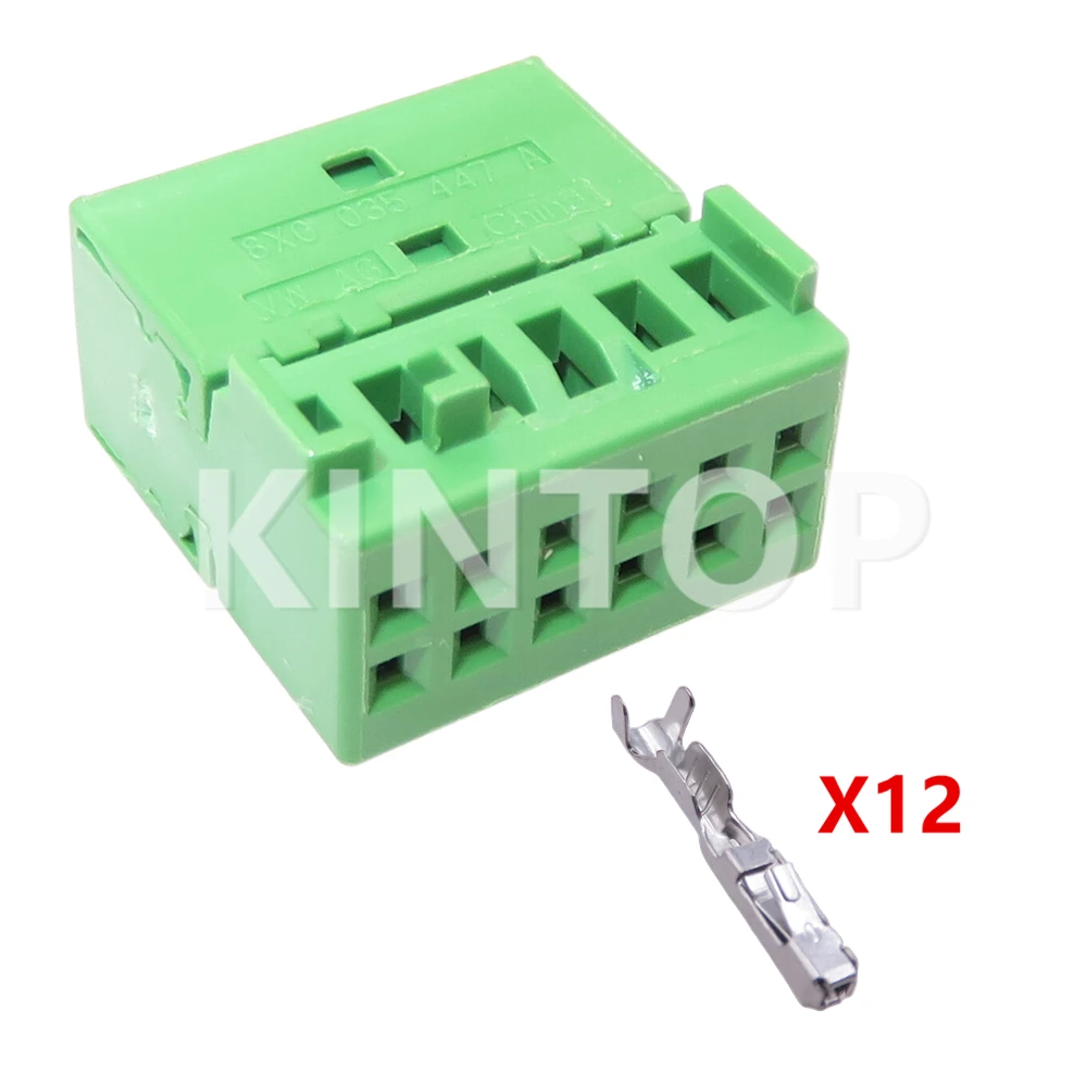 

1 компл. 12 контактов 8X0035447A 8X0 035 447 A 1564491-2 Автомобильный проводной кабель-гнездо с проводами Авто зеленый разъем