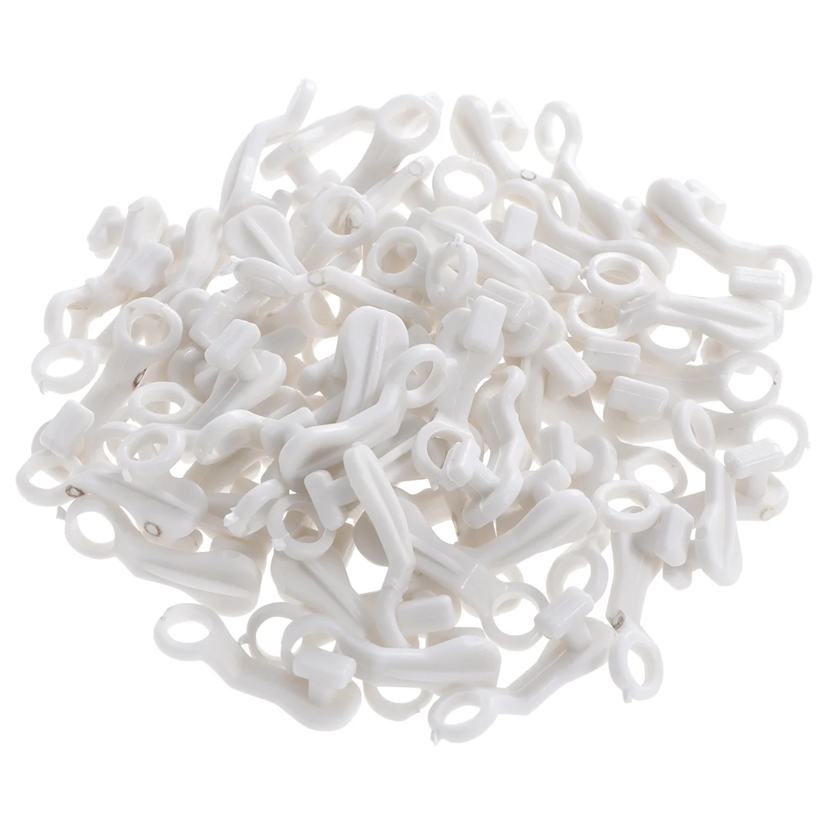 

50Pcs Shape Rod Slides Plastic Curtain Rail Track Gliders Hook for Window Door Shower Curtains