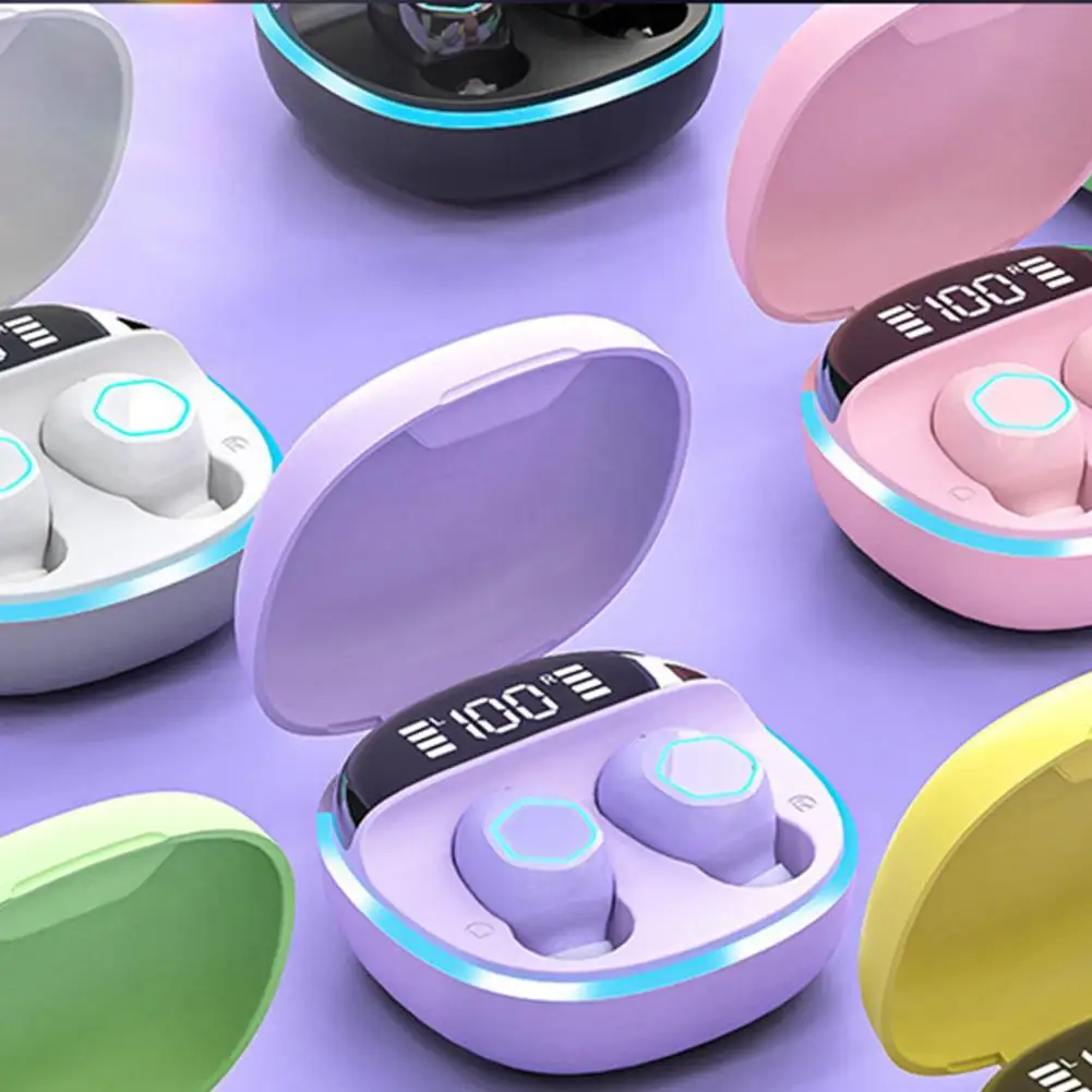 

Wireless Bluetooth-Compatible 5.2 Earphone Stereo Headset Sport Earphones Waterproof Earbuds LED Display With Microphone