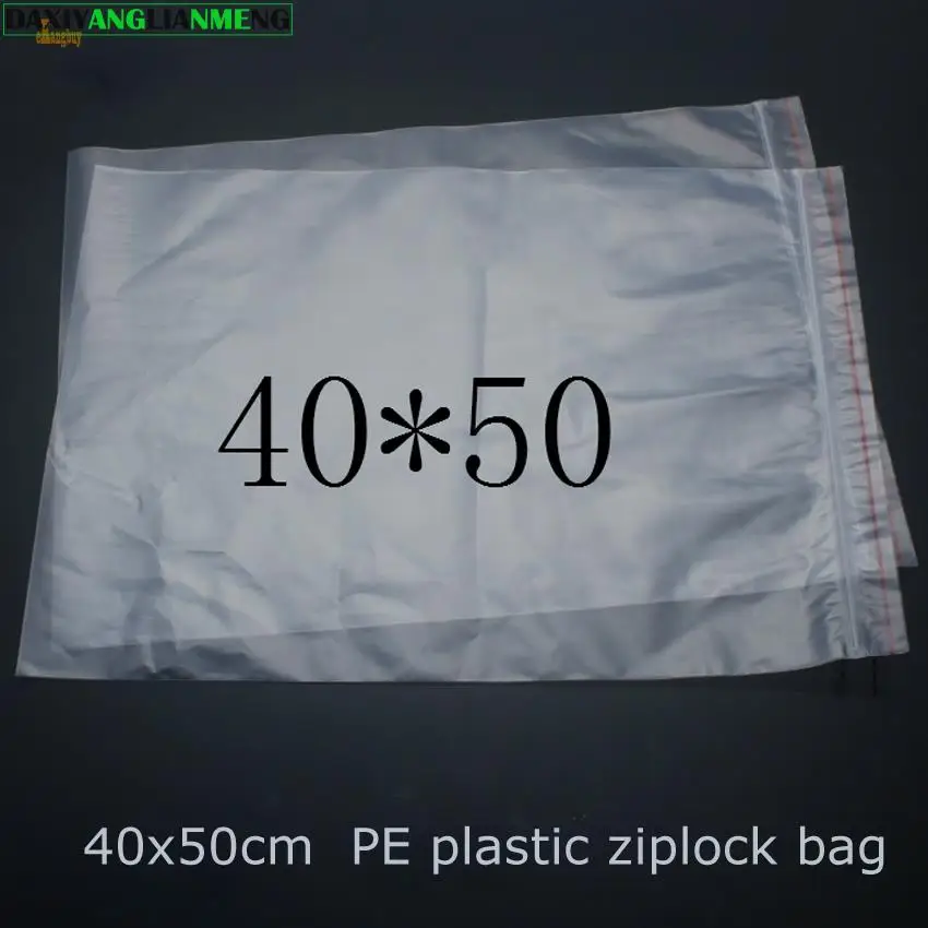 

Прозрачный пластиковый полиэтиленовый пакет для упаковки одежды размером 40x50 см, размер 50 шт., застежка-молния, без переработки