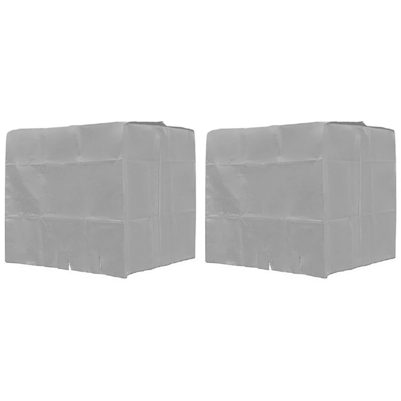 

2X Water Tank Protective Cover 1000 Liters IBC Container Waterproof And Dustproof Cover Oxford Cloth 210D Silver