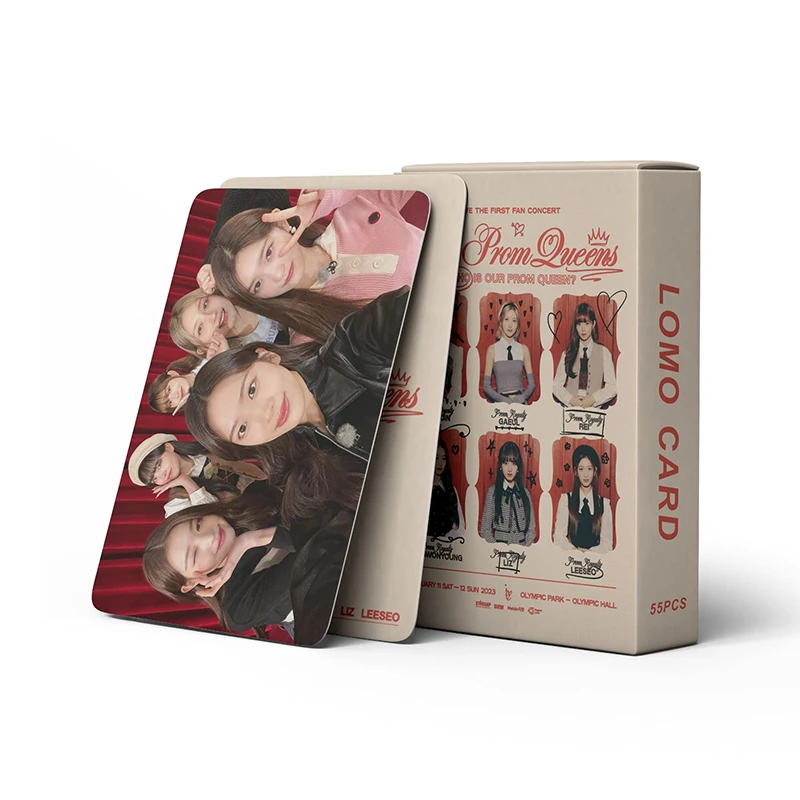 55pcs/set KPOP IVE LOVE DIVE ELEVEN Lomo Cards Photocards Album LIZ Girls Group Eleven Fans Collection Gift Postcards Photo Card
