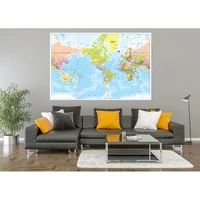 art fabric photography backdrops props physical map of the world wall poster home school decoration baby background dt 76