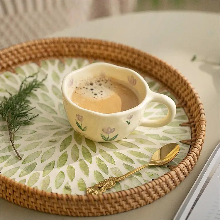 Yellow Oatmeal Breakfast Mug Drinkware Kitchen