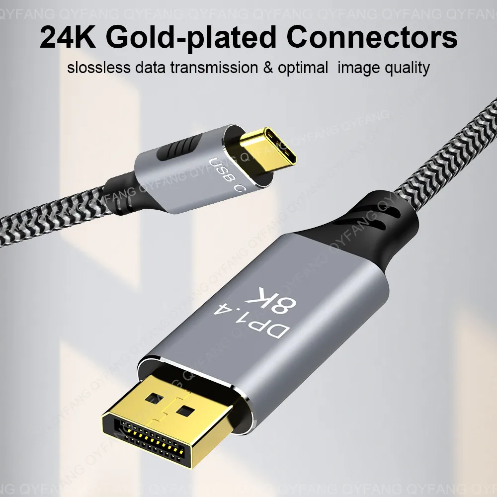 Кабель Thunderbolt 3 USB C к DP1.4 Тип c для дисплея кабель порта 8K @ 60 Гц 4K 144 MacBook Pro USB3.1 порт |