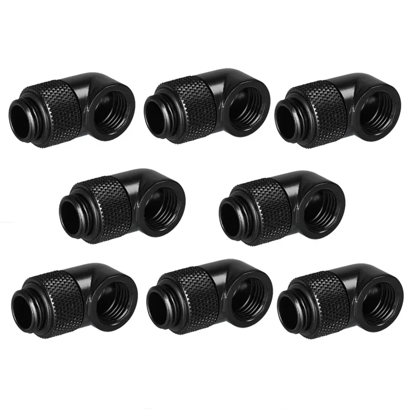 Резьбовые фитинги G1/4 дюйма для ПК резьбовые с углом поворота 90 градусов труб типа