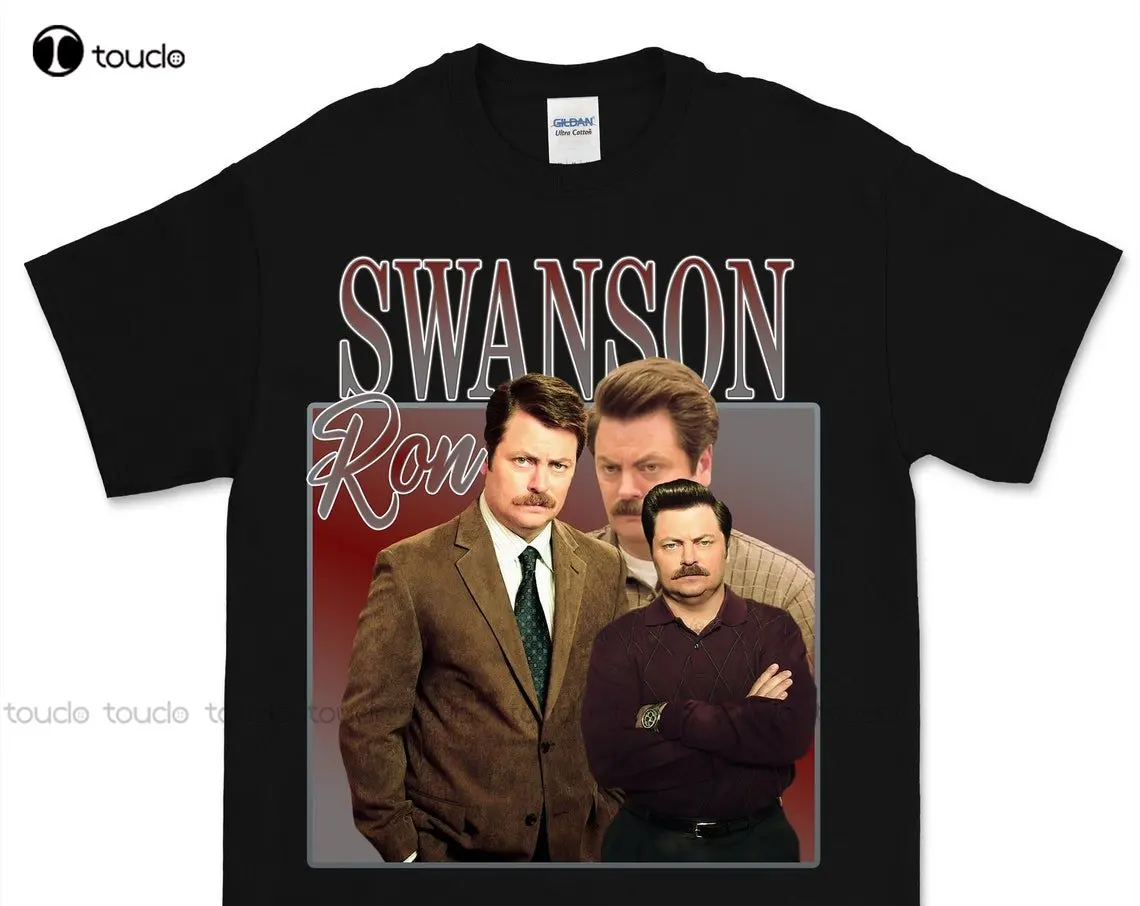 

Винтажная Футболка Ron Swanson, футболка унисекс в стиле 90-х, в стиле поп-культуры, для парков и отдыха, для фанатов ТВ, индивидуальный подарок, уличная одежда, новинка