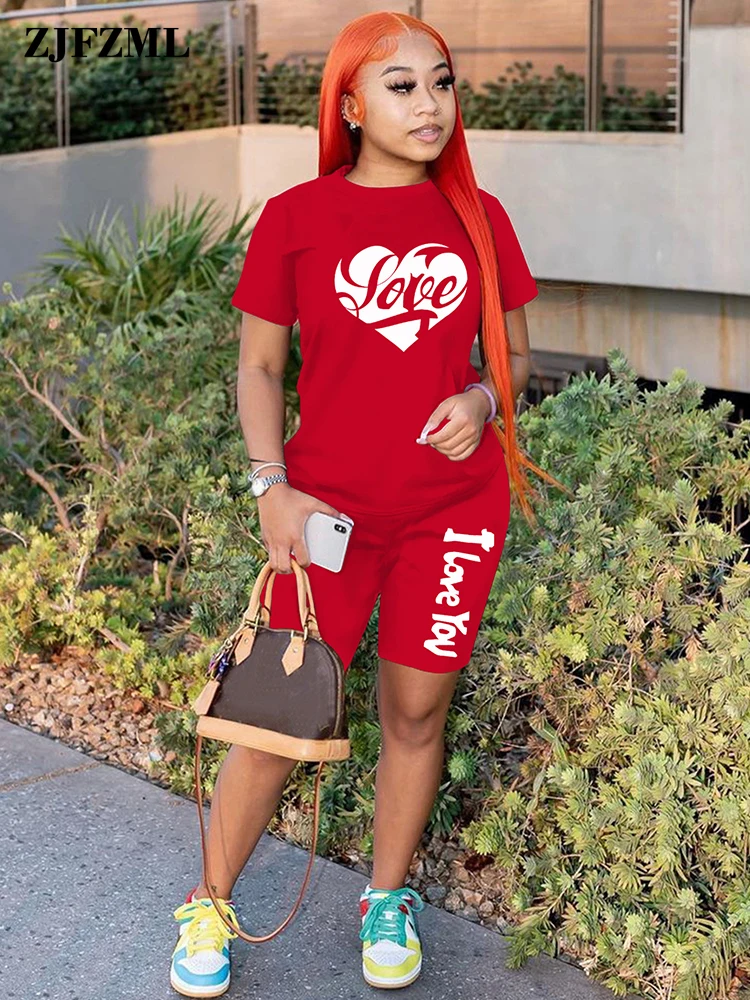 

Y2k Animal Print Relax Fit Two Piece Set Women Crew Neck Short Sleeve T-shirts and Body-shaping Shorts Concise Female Tracksuit
