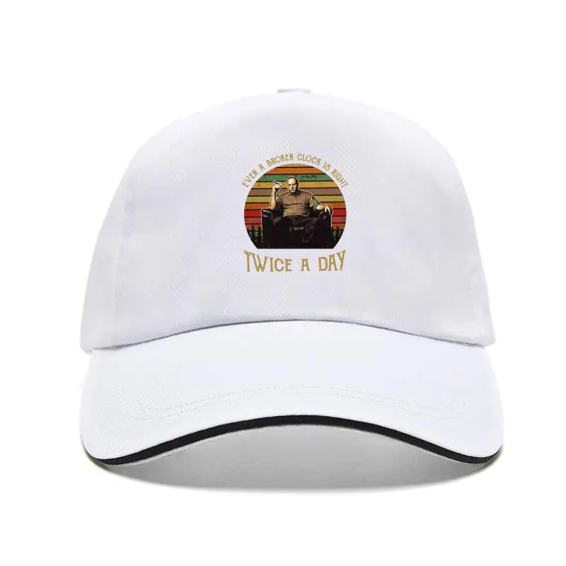 

Tony Soprano Even A Broken Clock Is Right Twice Men Black Bill Hat Cotton Mesh