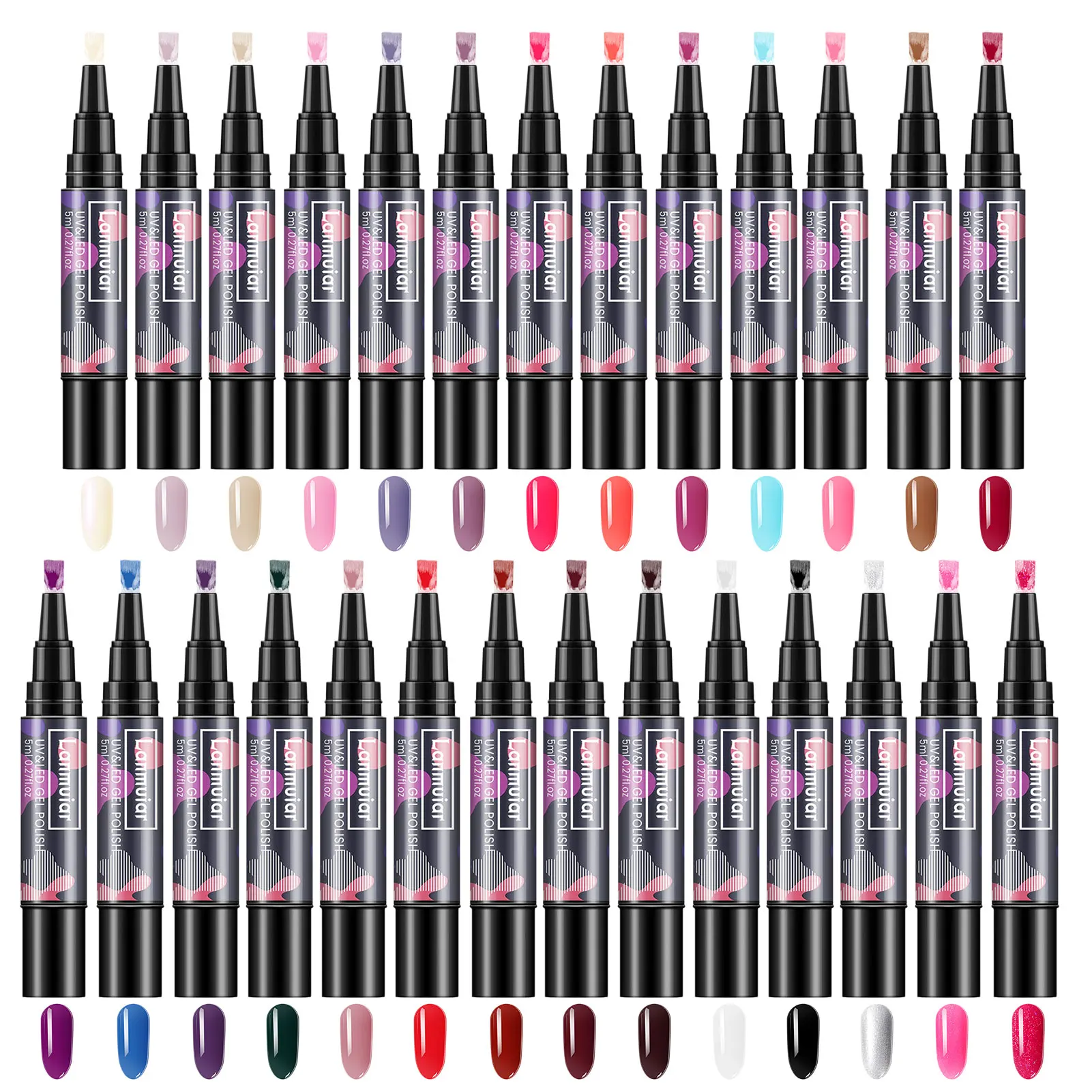 

Nail Art Graffiti Pen Sets 3-in-1 Nail Art Pen For DIY 27 Pieces Nail Polish Pens Fine Tip Nail Painting Drawing Nail Graffiti