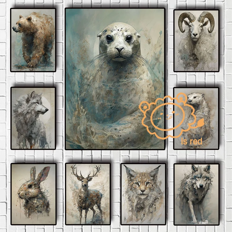 Современный стиль солдатская красная лиса художественный принт на холсте