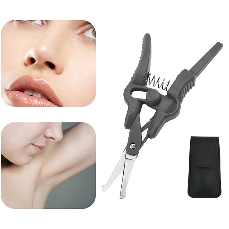 

Nose Hair Scissors Stainless Steel Round Head Beauty Trimmer Nose Hair Trimmer Portable Ergonomics Nose Hair Cutter