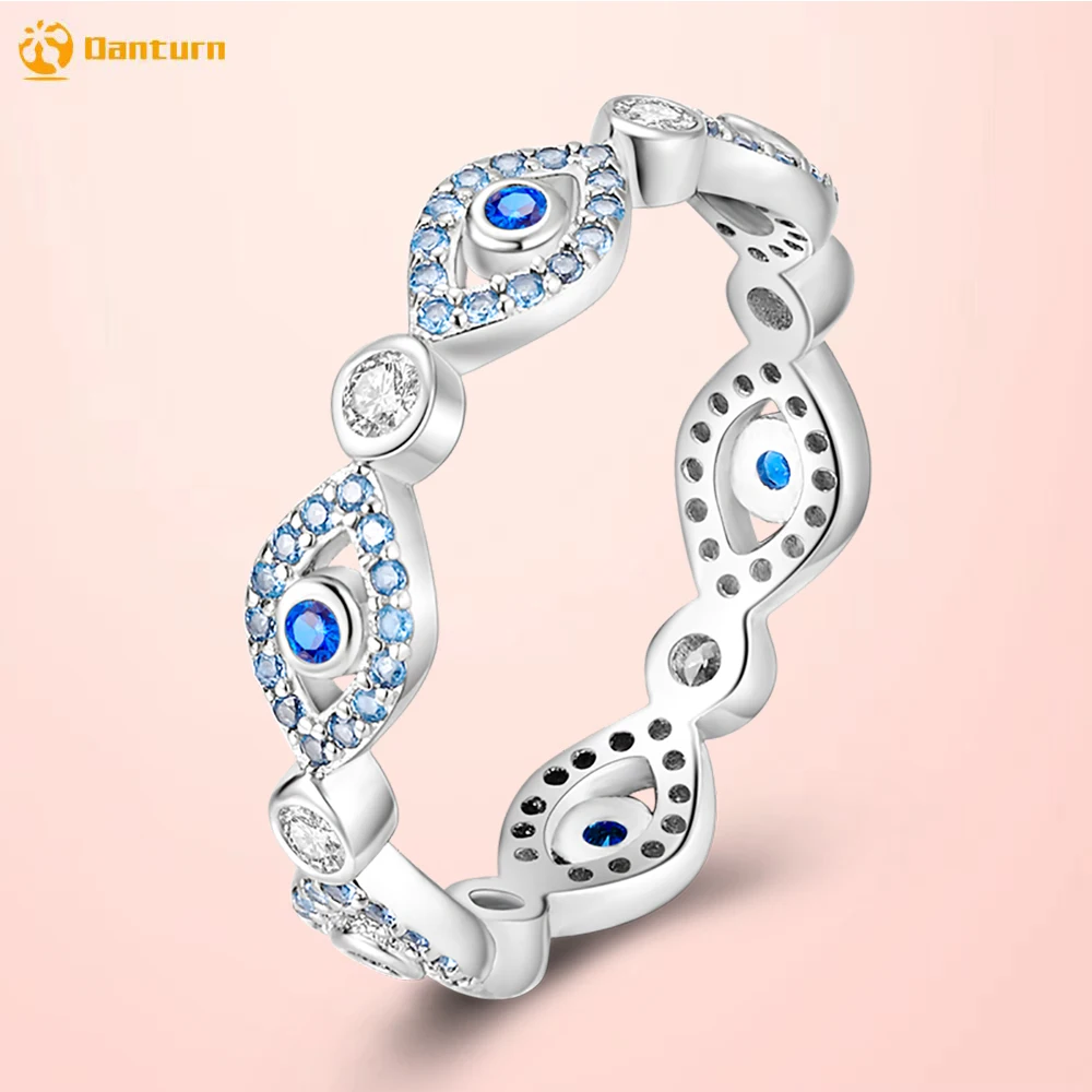 Женское серебряное кольцо с дьявольским глазом