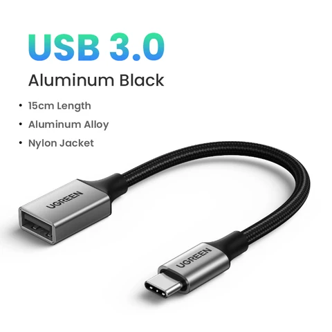 Ugreen USB C к USB адаптеру OTG кабель USB Type C папа к USB 3,0 2,0 Женский кабель адаптер для MacBook Pro Samsung Type-C адаптер