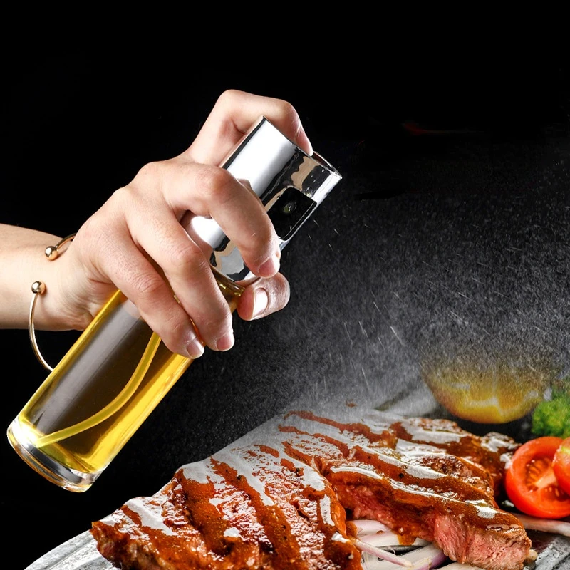 

BBQ Glass Oil Spray Pot Kitchen Household Press Fine Spray Oil Pot Kitchen Tool Sauce Vinegar Seasoning Bottle Oil Spray Bottle