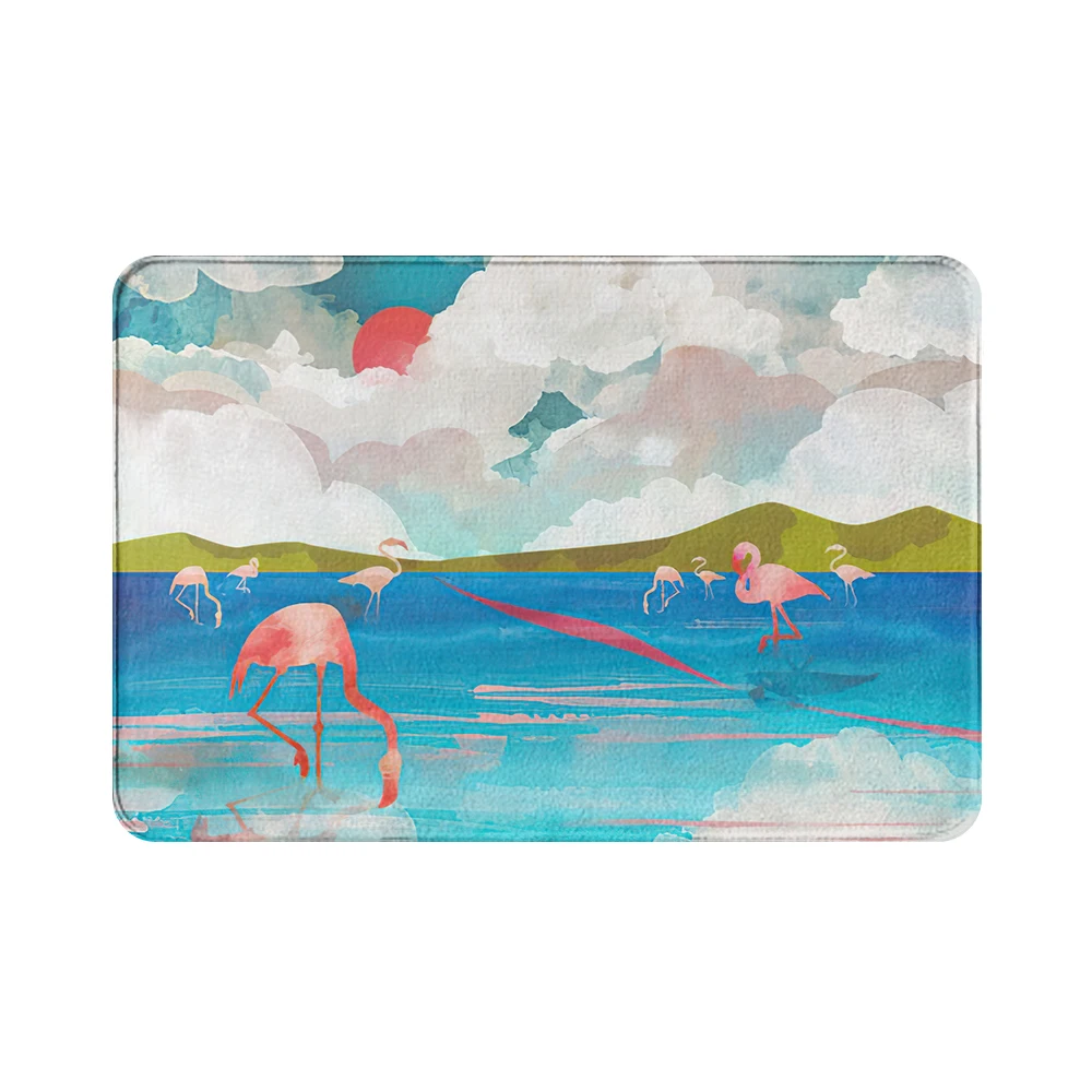 Flamingo Custom Beach Door Mat Hallway Balcony Kitchen Mats Anti-slip Rug Living Room Bathroom Carpet Doormats Bath |