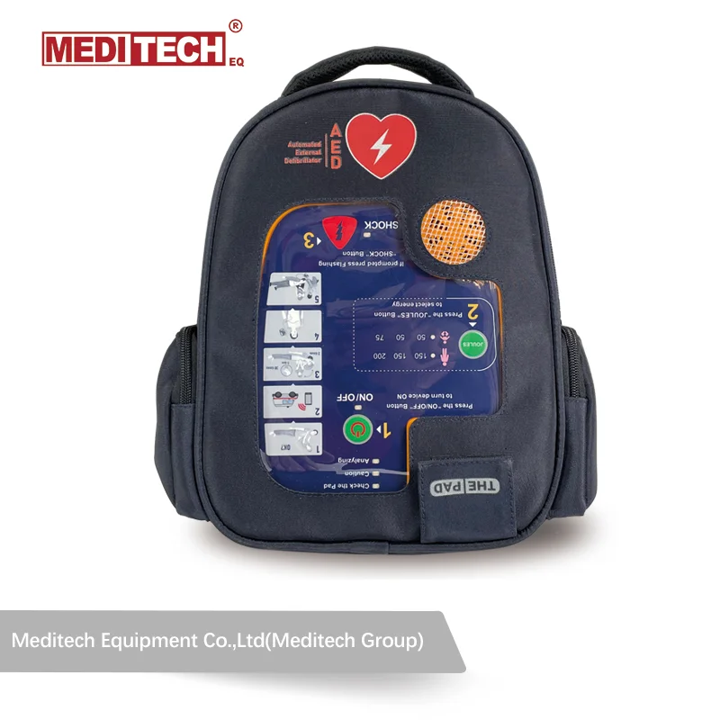 Фото Сертифицированный CE дефибриллятор Meditech AED Defi 5S Plus с поддержкой нескольких языков, 2 сменными и интегрированными электродами для взрослых и детей. №2
