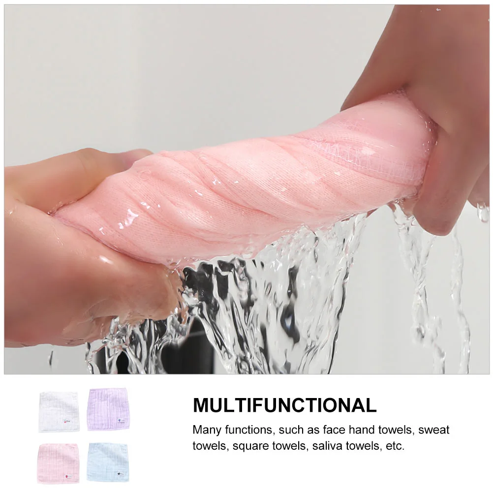 4-комп. марлевый хлопковый носовой платок полотенце для лица квадратная ванна