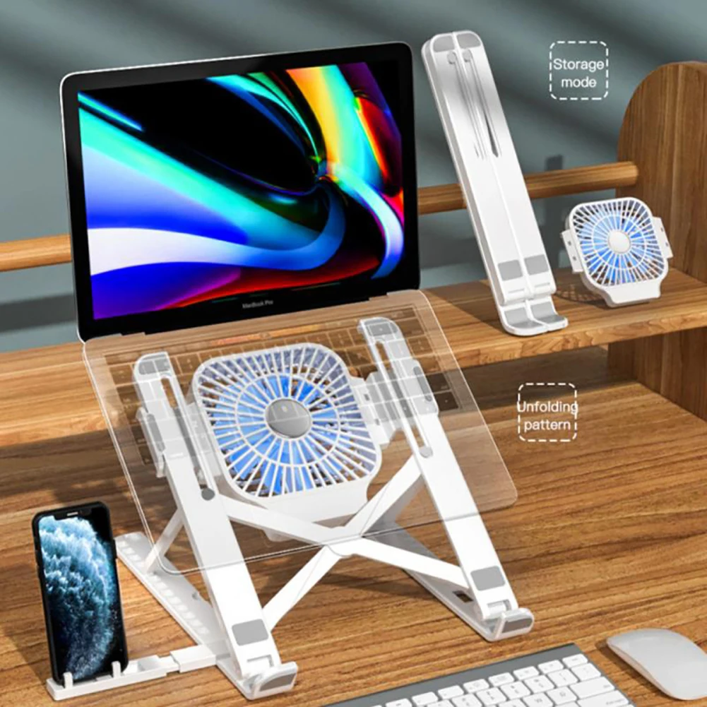 

New 3 in 1 Foldable Cooling Mount 13 Gears Adjustable Anti Slip Computer Accessories tablet bracket laptop fan cooling bracket