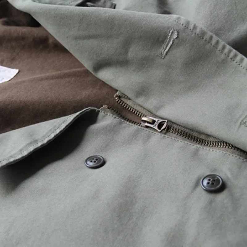 Мужское Свободное пальто из чистого хлопка с выгравированным рисунком