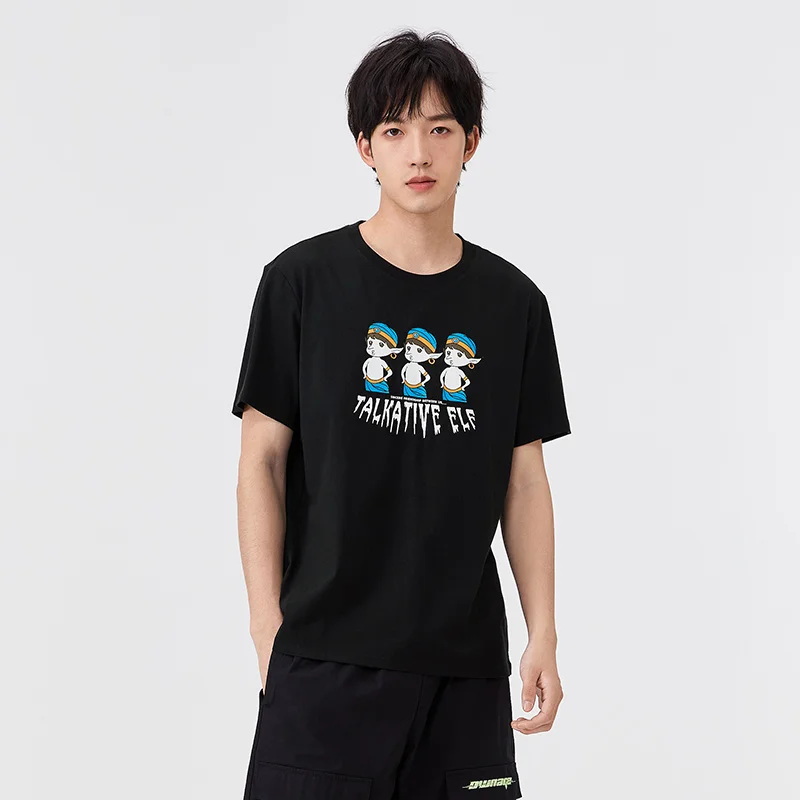 Футболка Semir мужская с коротким рукавом белый трендовый топ мультяшным рисунком