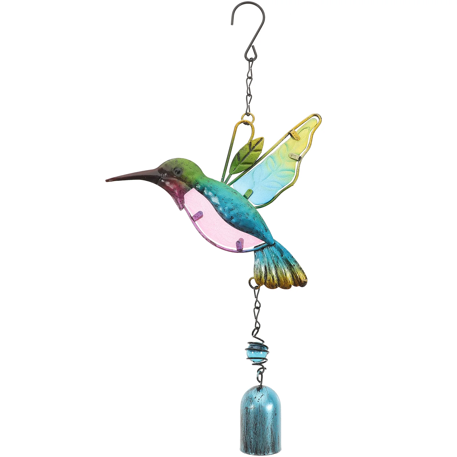 

Wind Hummingbird Chimes Wall Chime Garden Hanging Sculpture Catcher Bell Bird Pendant Handicraft 3D Decal Decor Birds Decorative