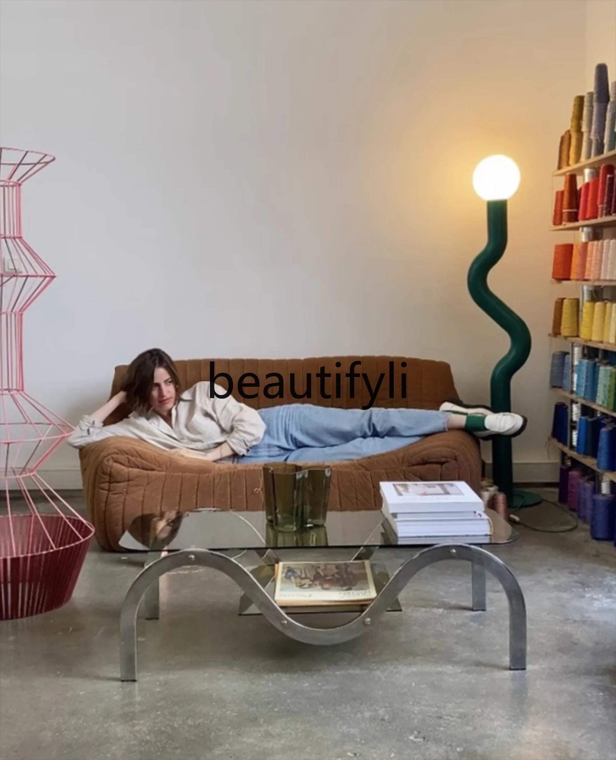 Торшер Macaron современный минималистичный креативный арт вертикальная лампа для