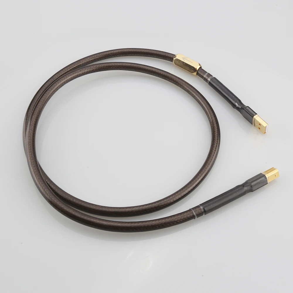 Фото Посеребренный 7N OFC USB-кабель A56, цифровой USB-кабель, Hi-Fi USB-кабель, высококачественный кабель типа A для типа B Hi-Fi, кабель для передачи данных для... №4