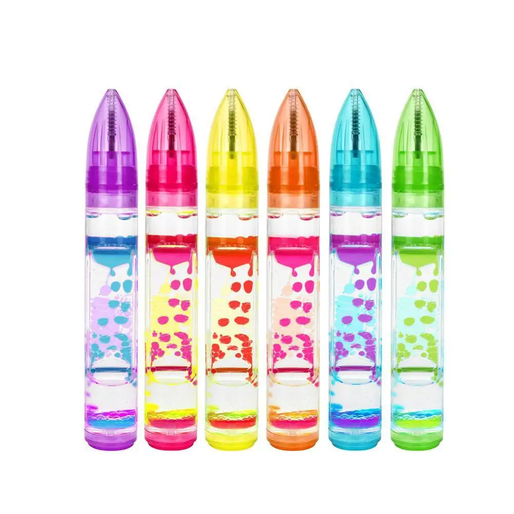 

Liquid Motion Bubbler Pens Sensory Toy Writes Like A Regular Pen Colorful Liquid Timer Pens Great For Stress And Anxiety Relief