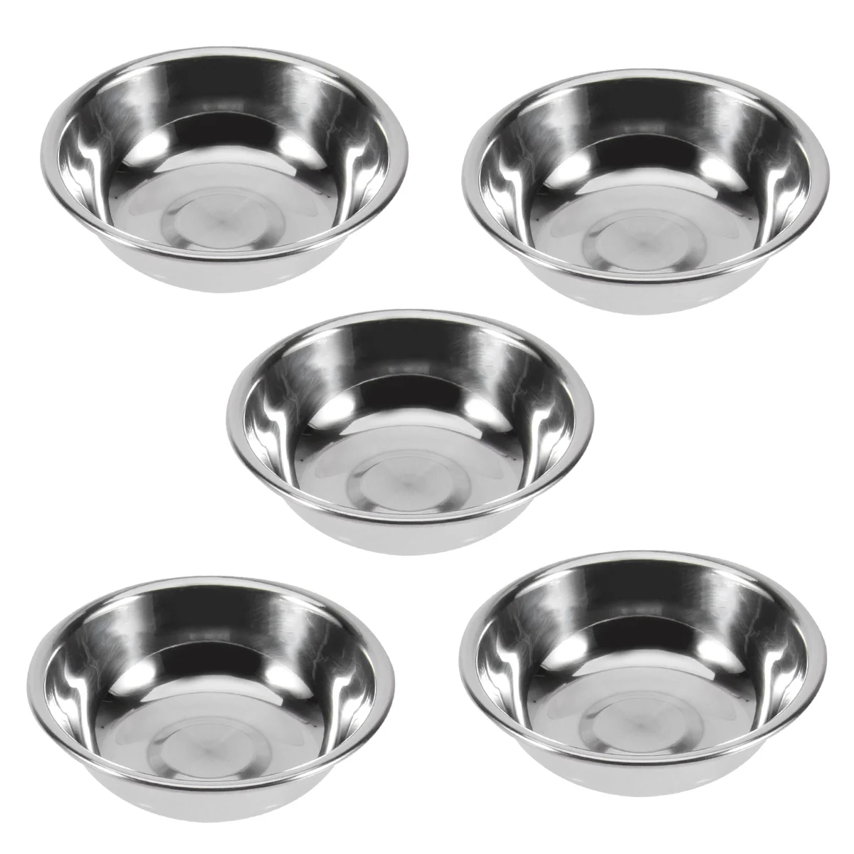 

5 Pcs Stainless Steel Sauce Bowl Ice Cream Dishes Stainless Steel Seasoning Dish Dried Fruit Tray Kimchi Bowl Metal Sauce Dish
