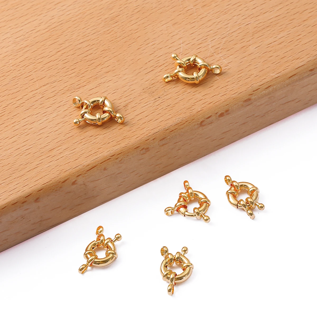 Позолоченные застежки-коннекторы для браслетов-шармов застежки ювелирных