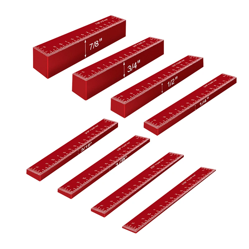 

15pcs Setup Blocks Height Gauge Set Precision Aluminum Setup Bars for Router