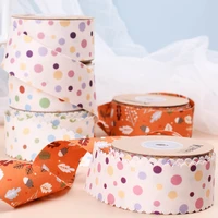 10 yards ribbon diy bow hair accessories collar flower hat shoes flower decoration double sided color polka dot webbing