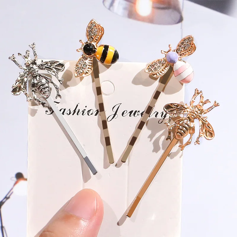 

New Women's Bee Hairpin Fashion Style Girl Exquisite Side Clip Elegant Hair Clips Barrettes Sweet Headwear Hair Accessories