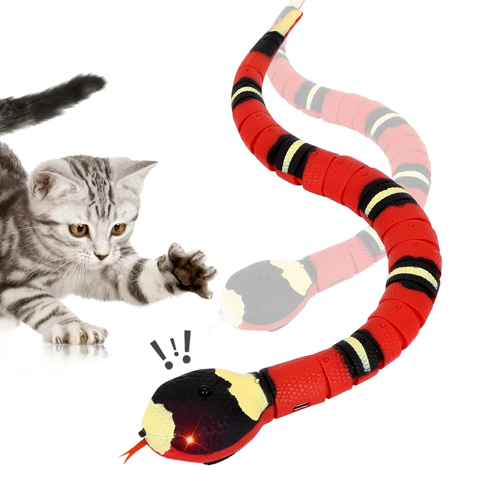 

Smart Sensing Cat Toy Electric Snake Cat Toys Interactive USB Charging Teasering Toys Pet Dog Cat Accessories Game Playing Toy
