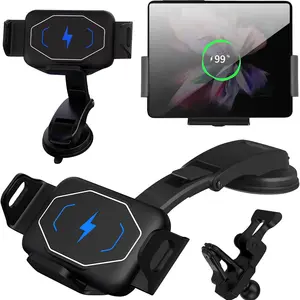15w qi car wireless charger qc 3 0 wireless car charger mount air vent car phone holder mount compatible with galaxy z fold 2 free global shipping